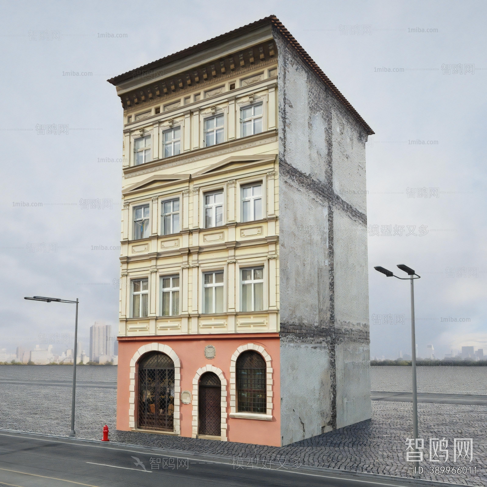 European Style Appearance Of Commercial Building