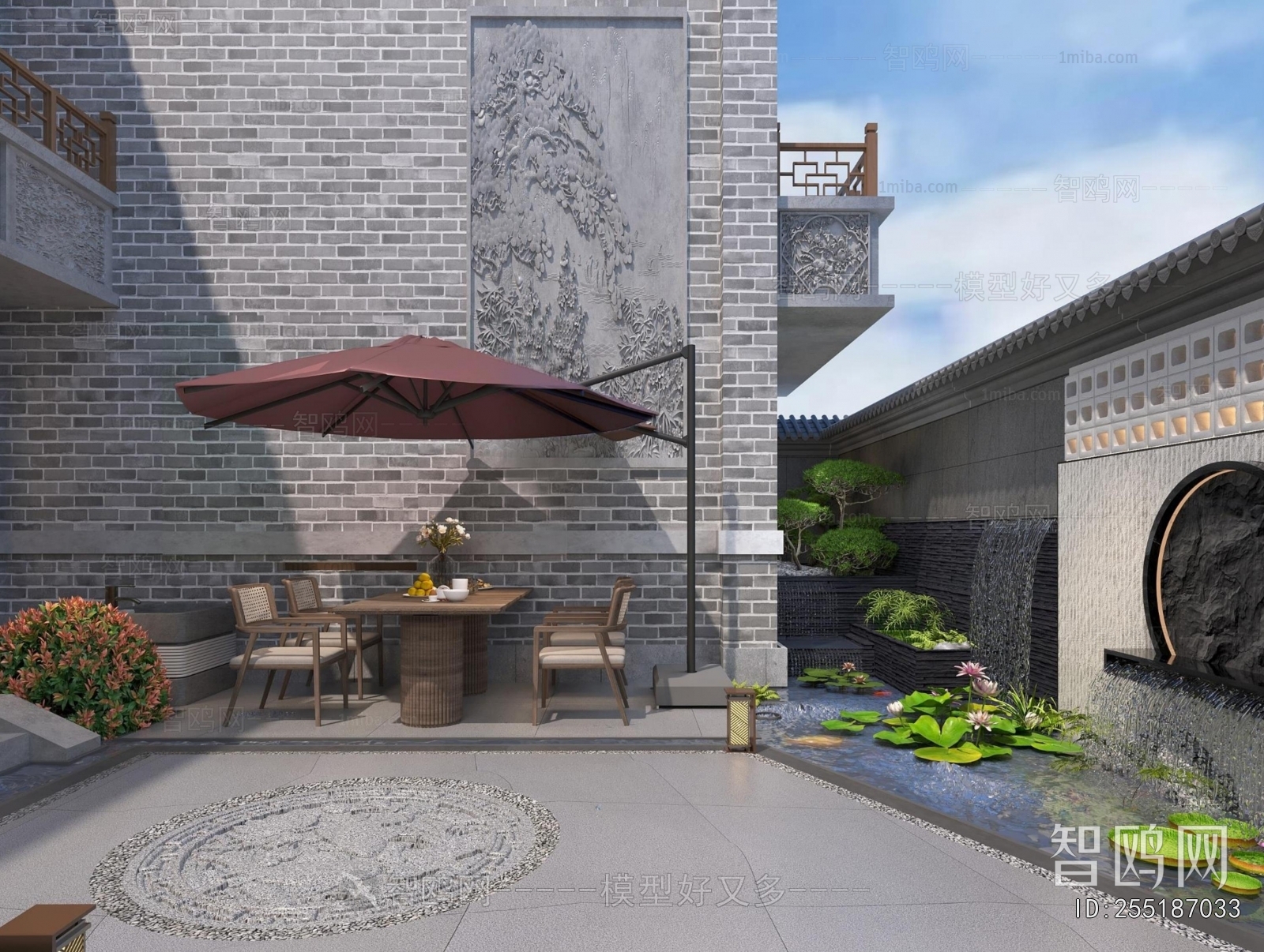 New Chinese Style Courtyard/landscape