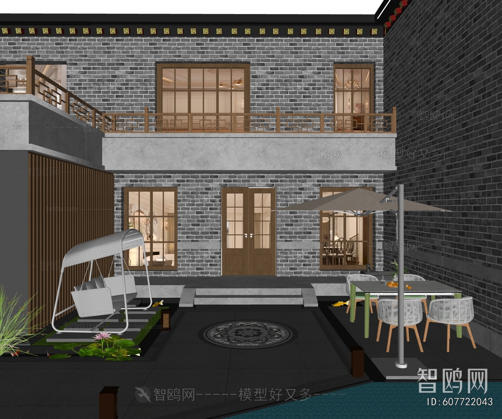 New Chinese Style Courtyard/landscape