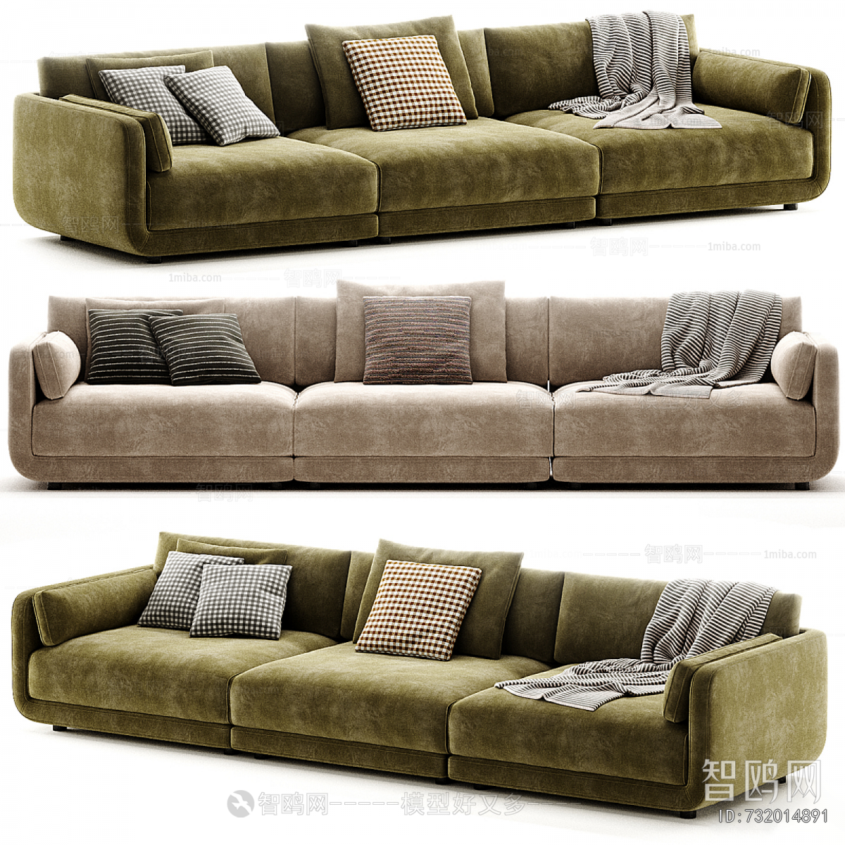 Modern Three-seat Sofa