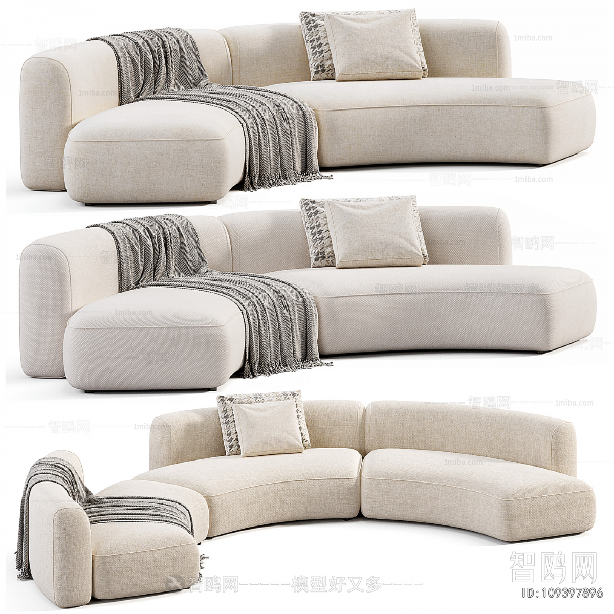 Modern Curved Sofa