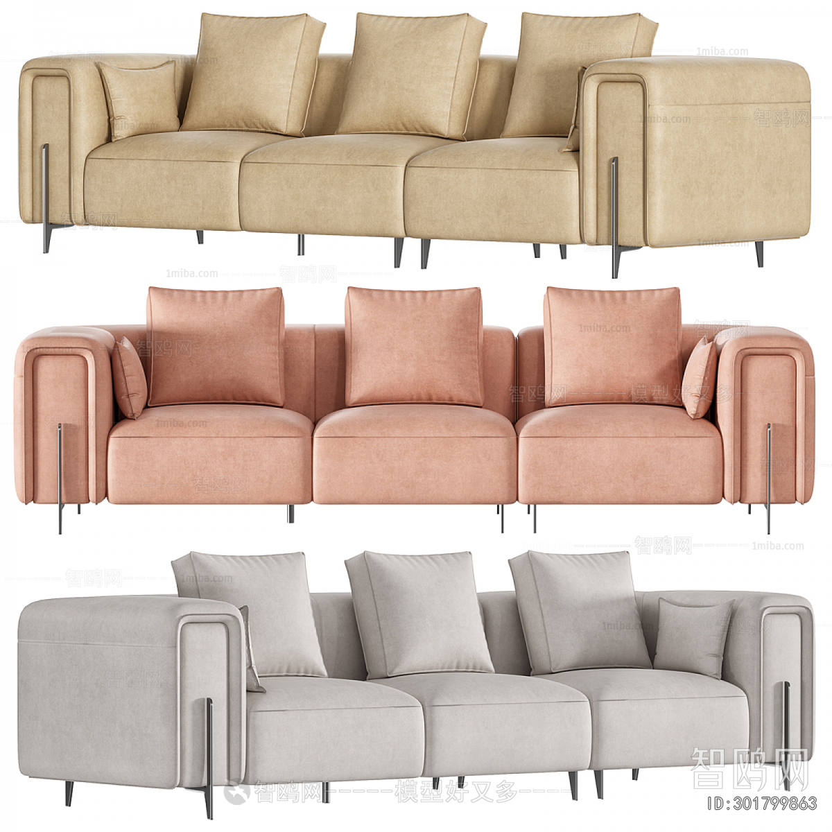 Modern Three-seat Sofa