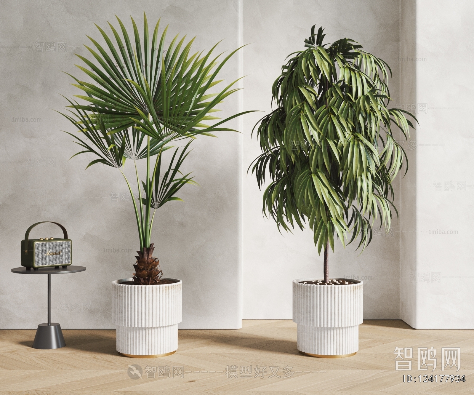 Modern Ground Green Plant Potted Plants