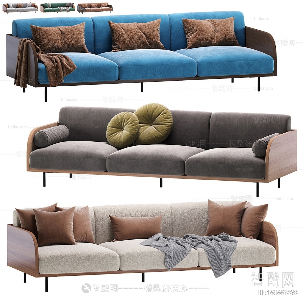 Modern Three-seat Sofa