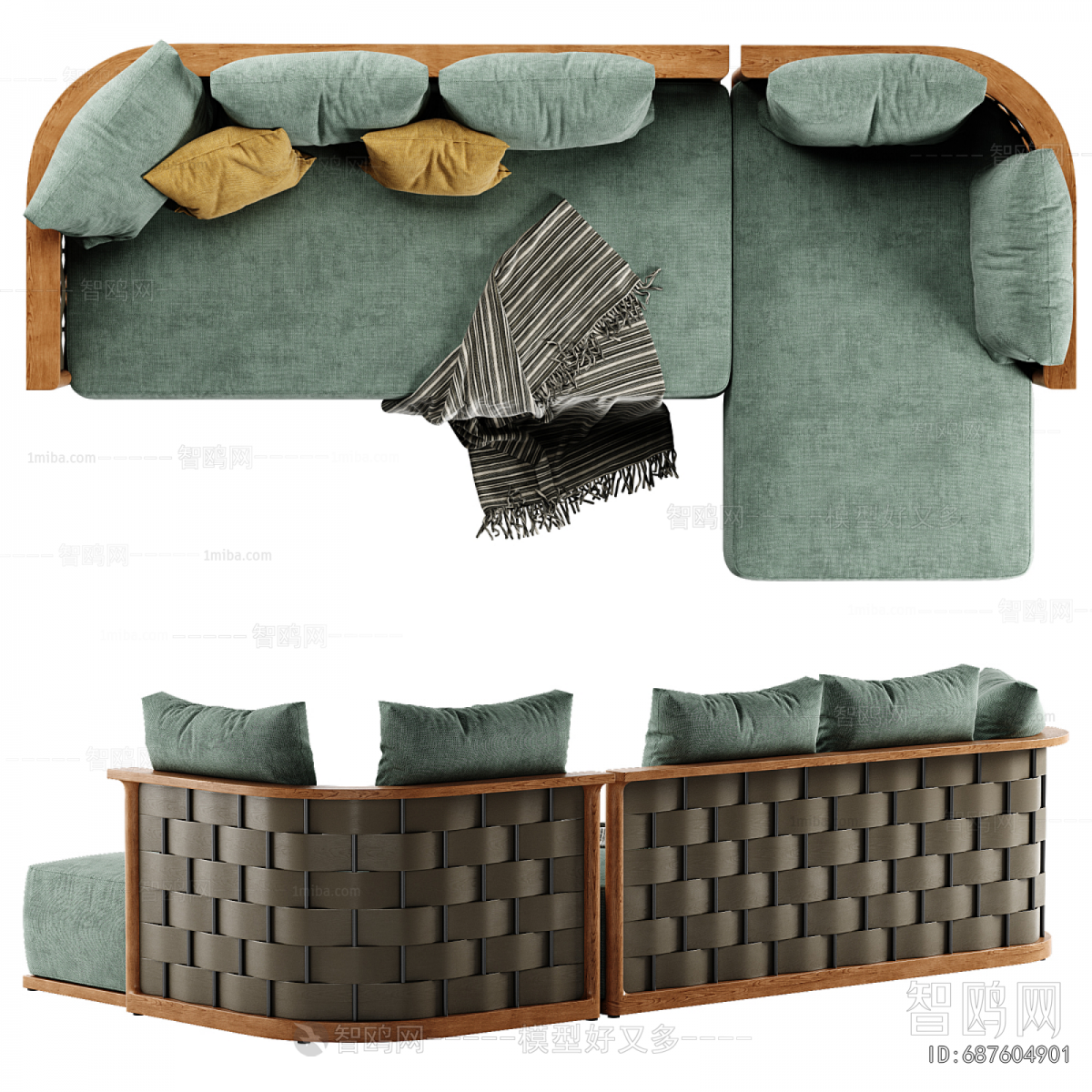 Modern Multi Person Sofa