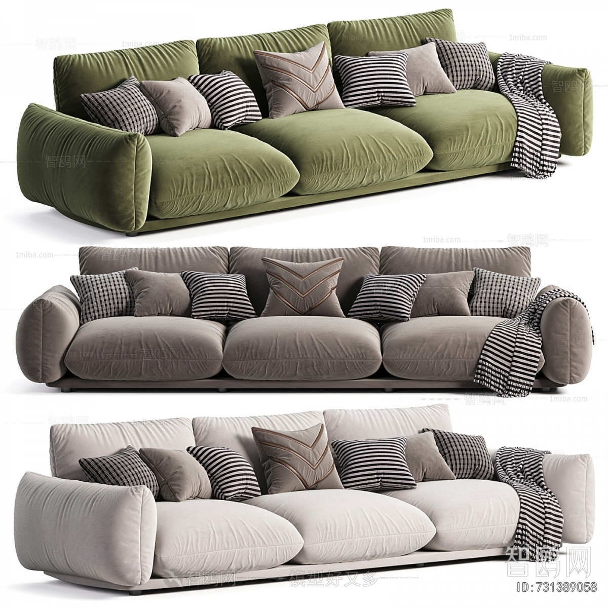 Modern Three-seat Sofa