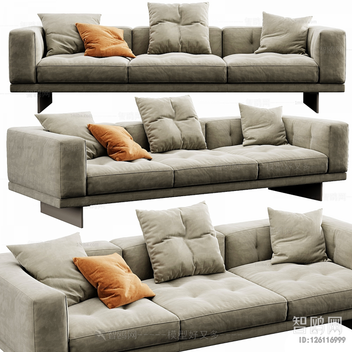 Modern Three-seat Sofa