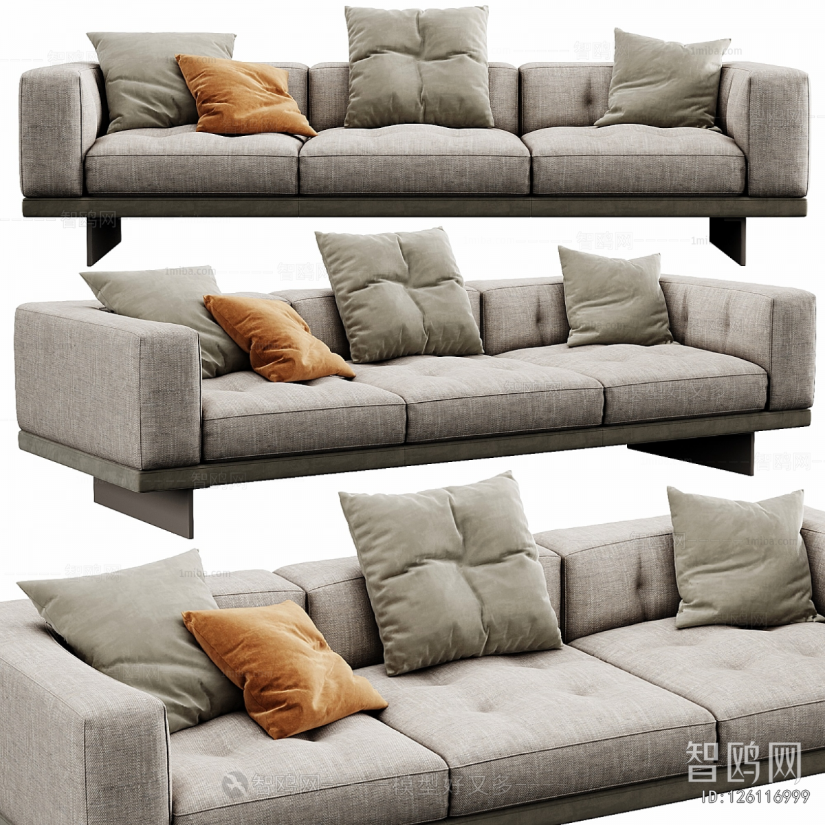Modern Three-seat Sofa