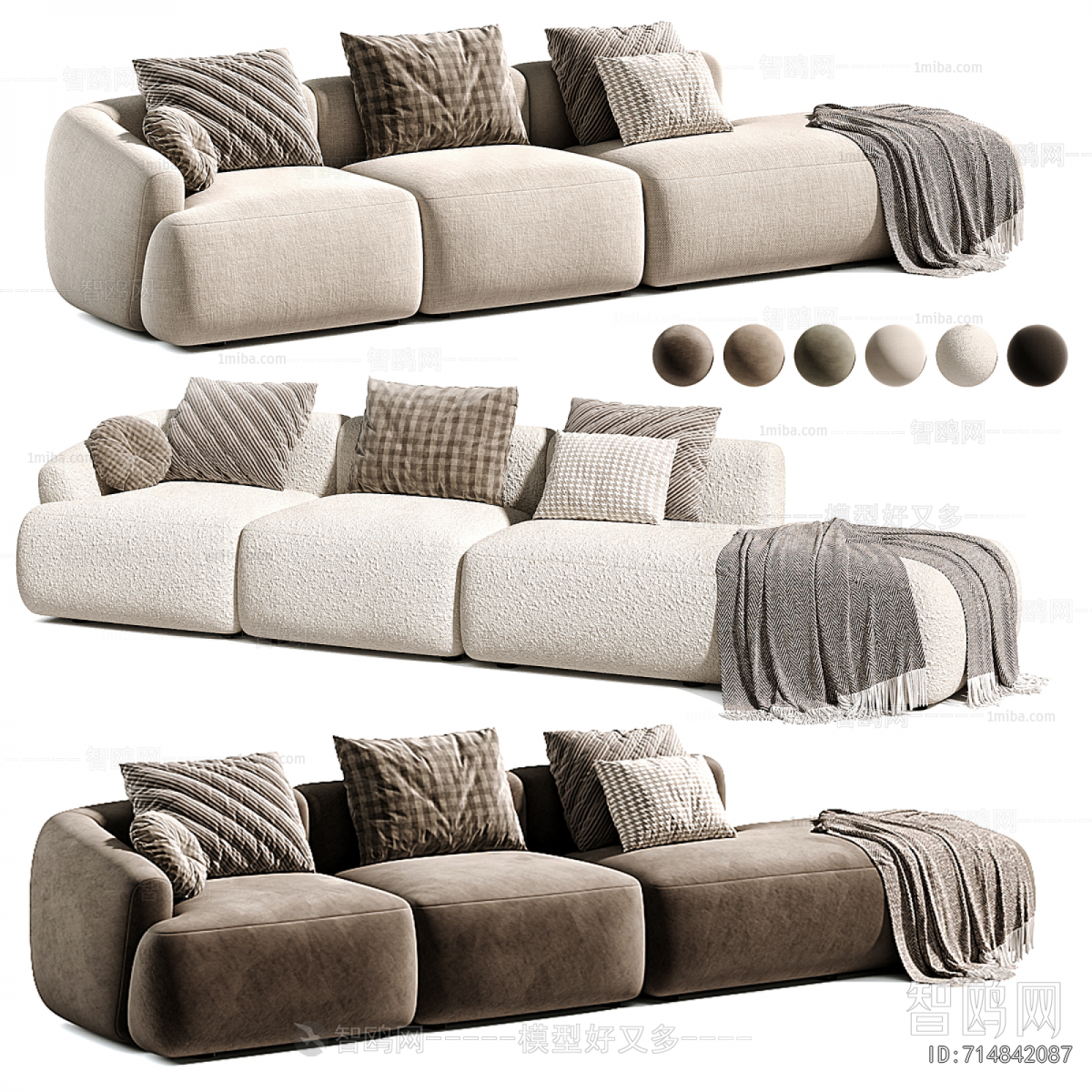 Modern Three-seat Sofa