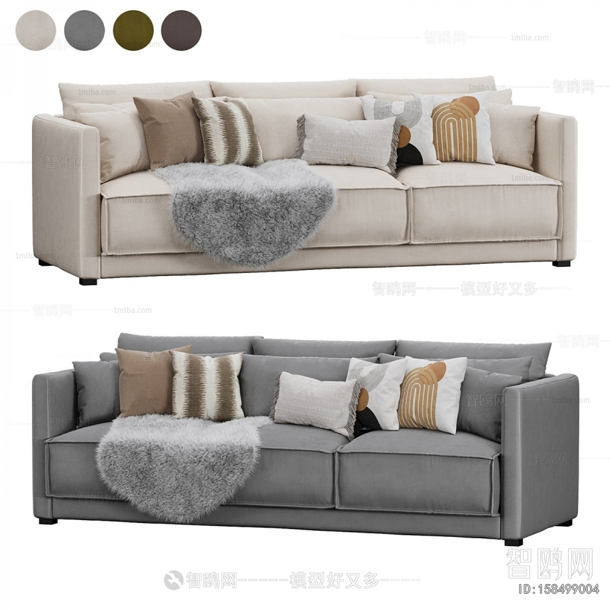 Modern Three-seat Sofa