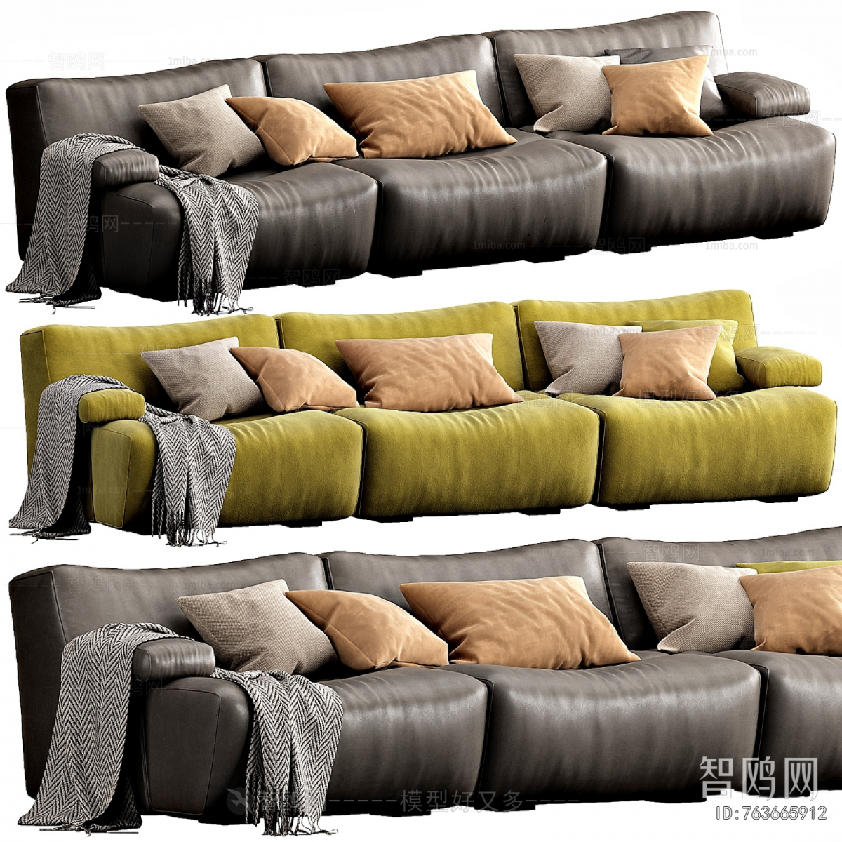 Modern Three-seat Sofa