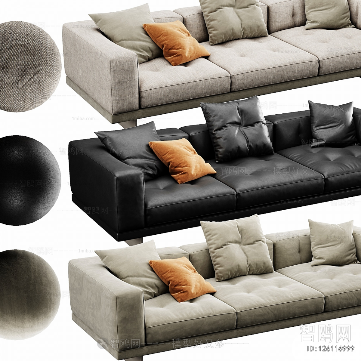 Modern Three-seat Sofa