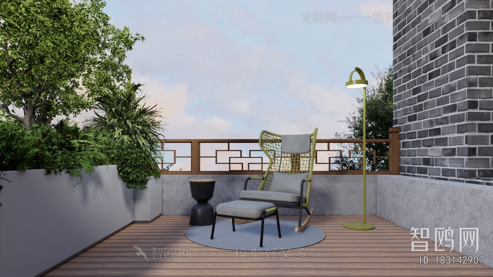 New Chinese Style Terrace