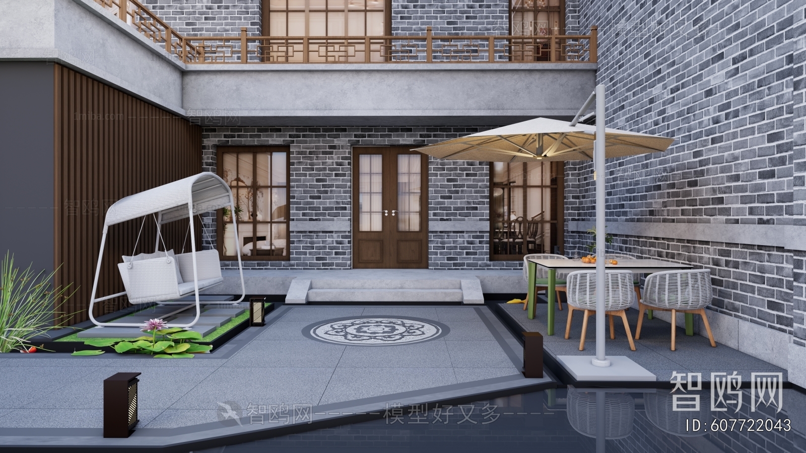 New Chinese Style Courtyard/landscape