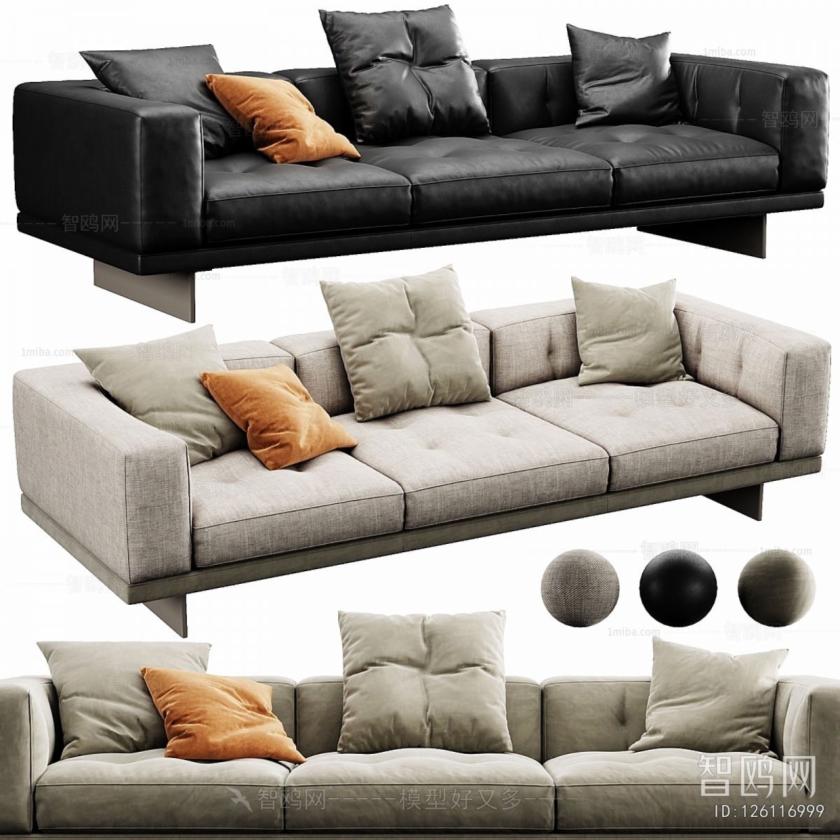 Modern Three-seat Sofa