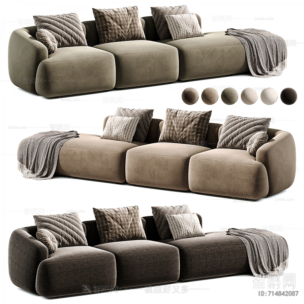 Modern Three-seat Sofa