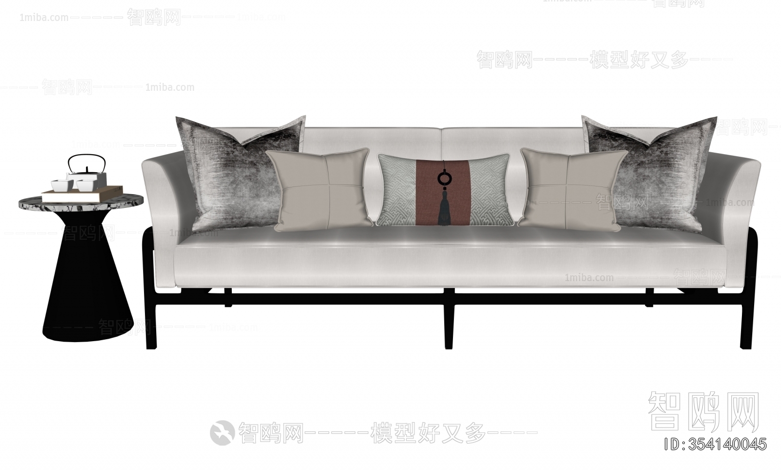 New Chinese Style Three-seat Sofa