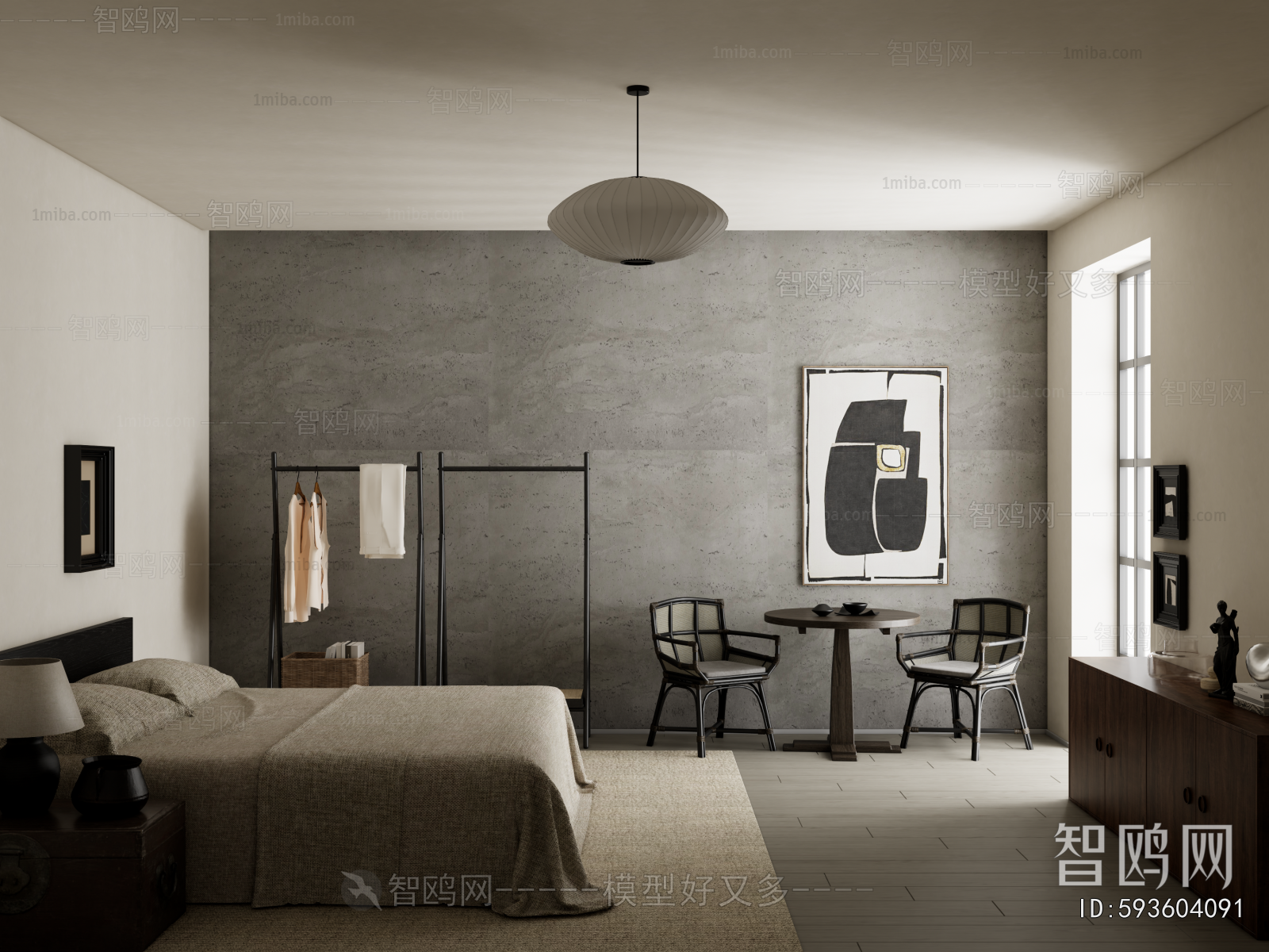 Wabi-sabi Style Bedroom