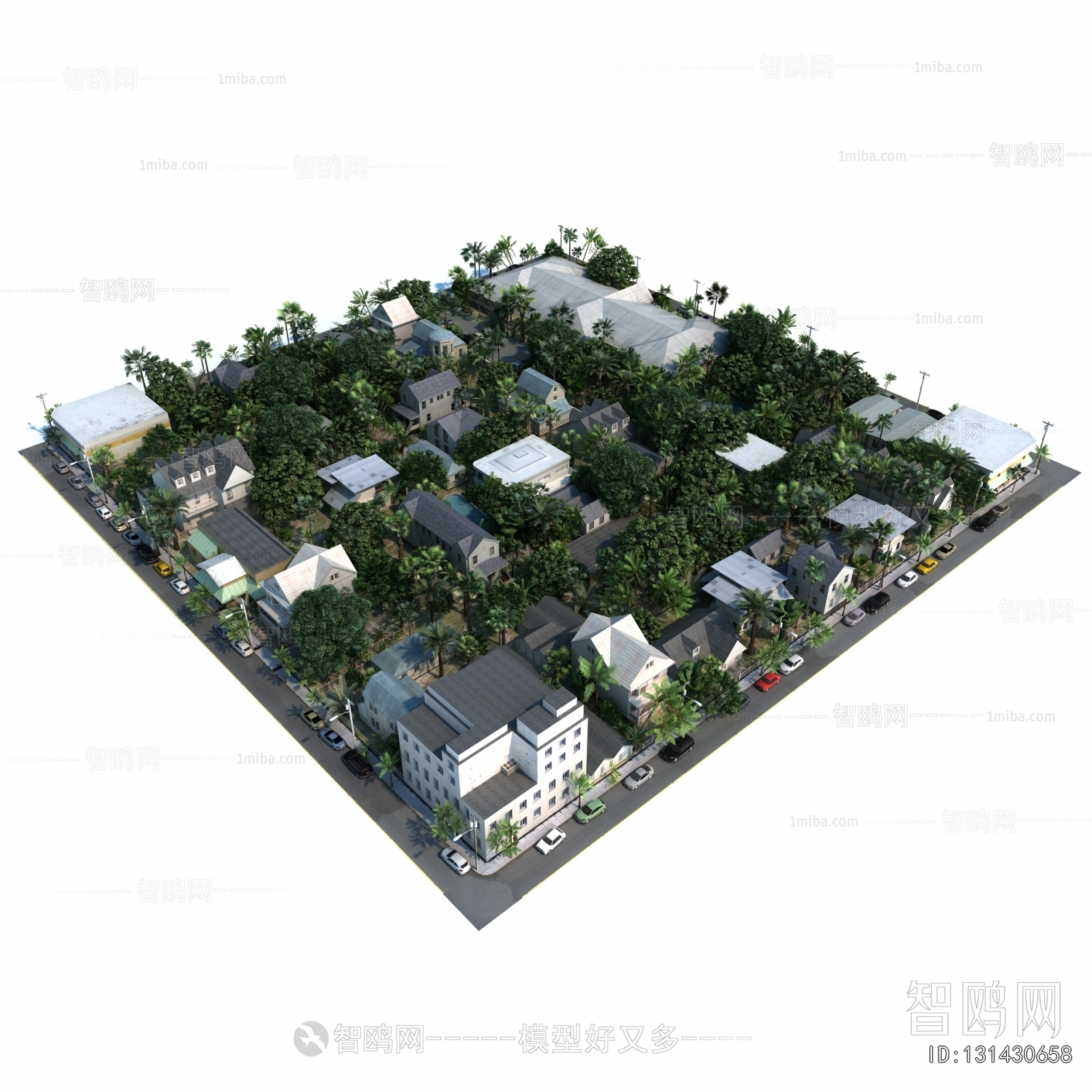 New Chinese Style Architectural Bird's-eye View Planning