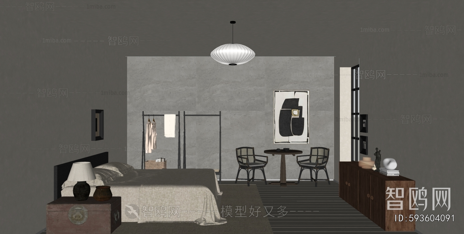 Wabi-sabi Style Bedroom