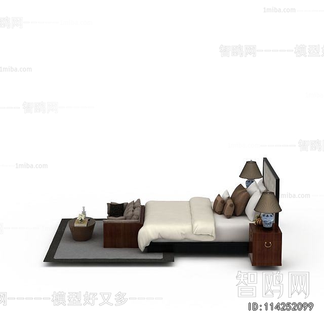 New Chinese Style Double Bed