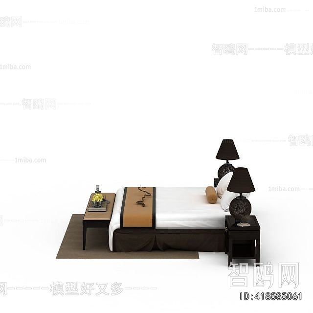 New Chinese Style Double Bed
