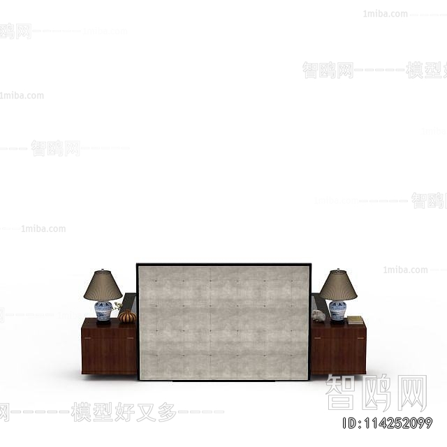 New Chinese Style Double Bed
