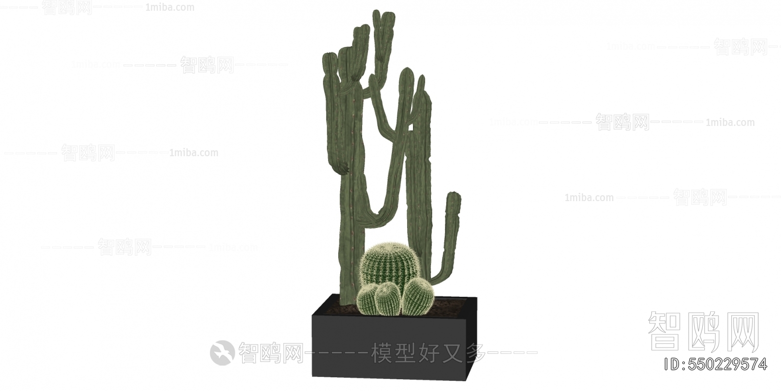 Modern Ground Green Plant Potted Plants