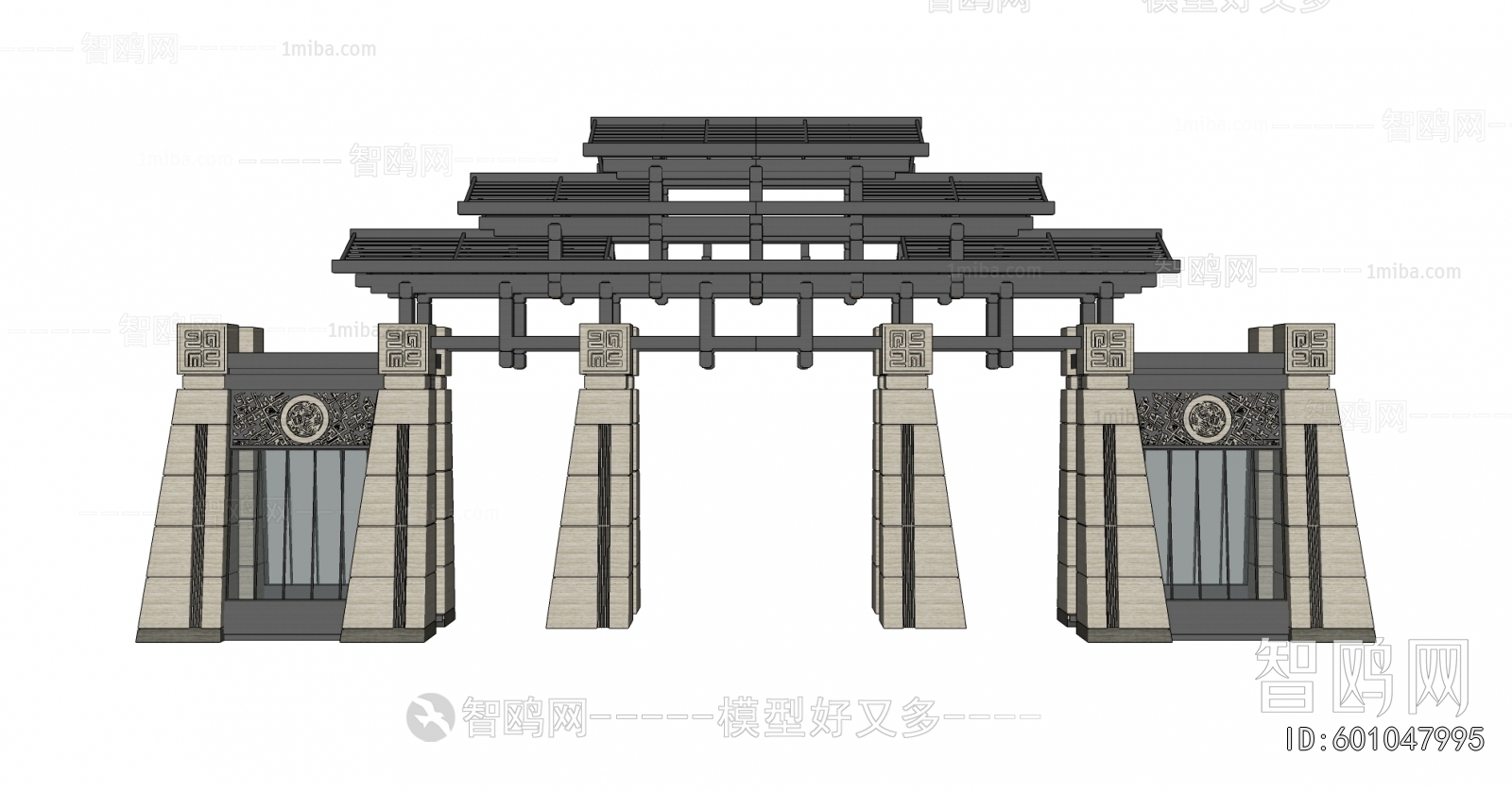 New Chinese Style Decorated Archway