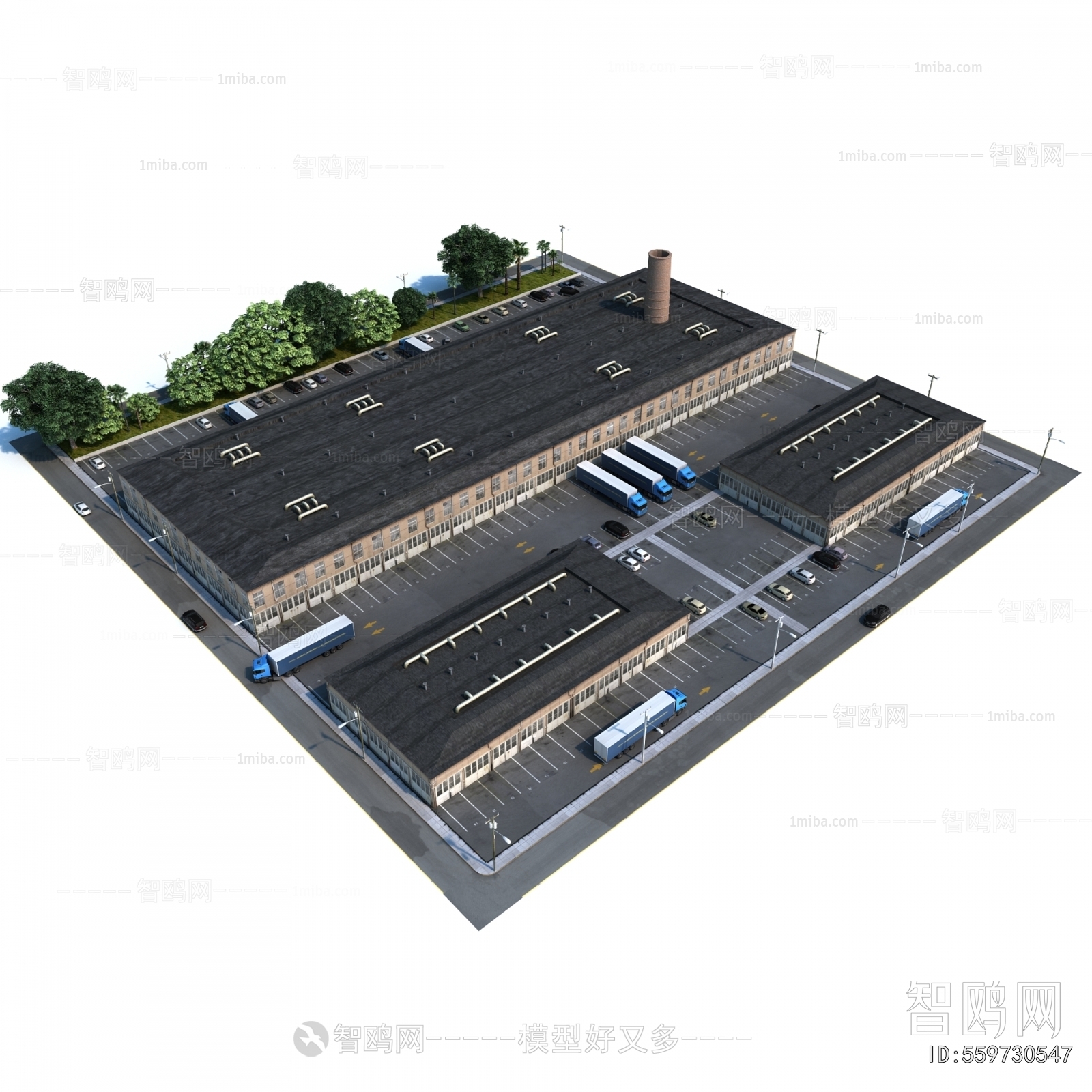 Modern Architectural Bird's-eye View Planning