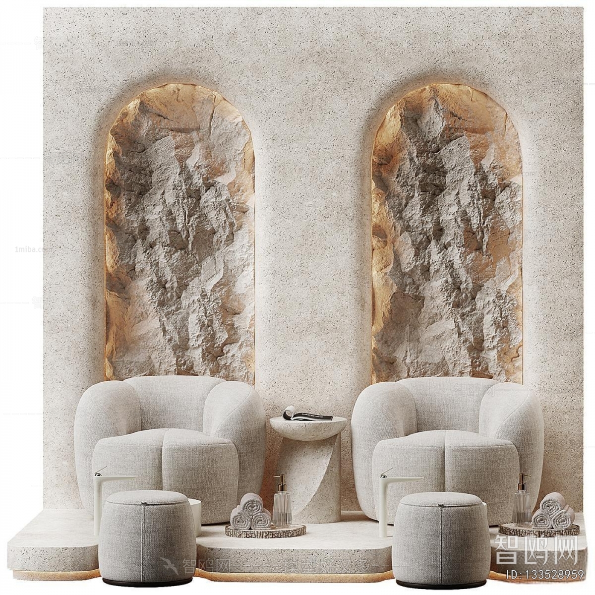 Wabi-sabi Style Single Sofa