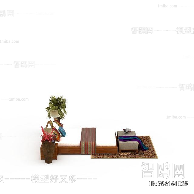 New Chinese Style Double Bed