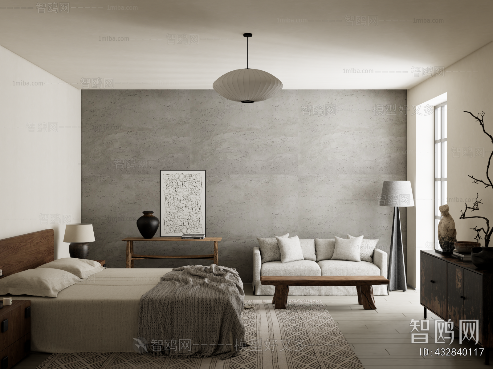 Wabi-sabi Style Bedroom