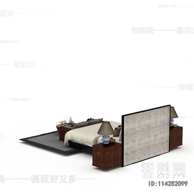 New Chinese Style Double Bed