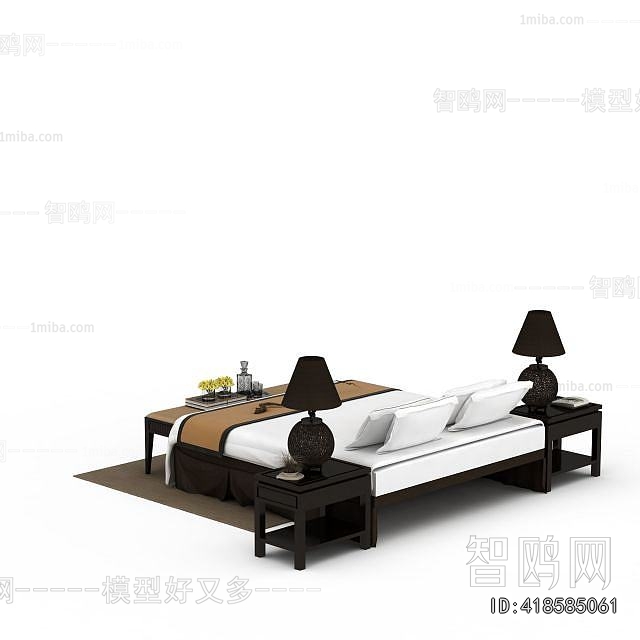 New Chinese Style Double Bed