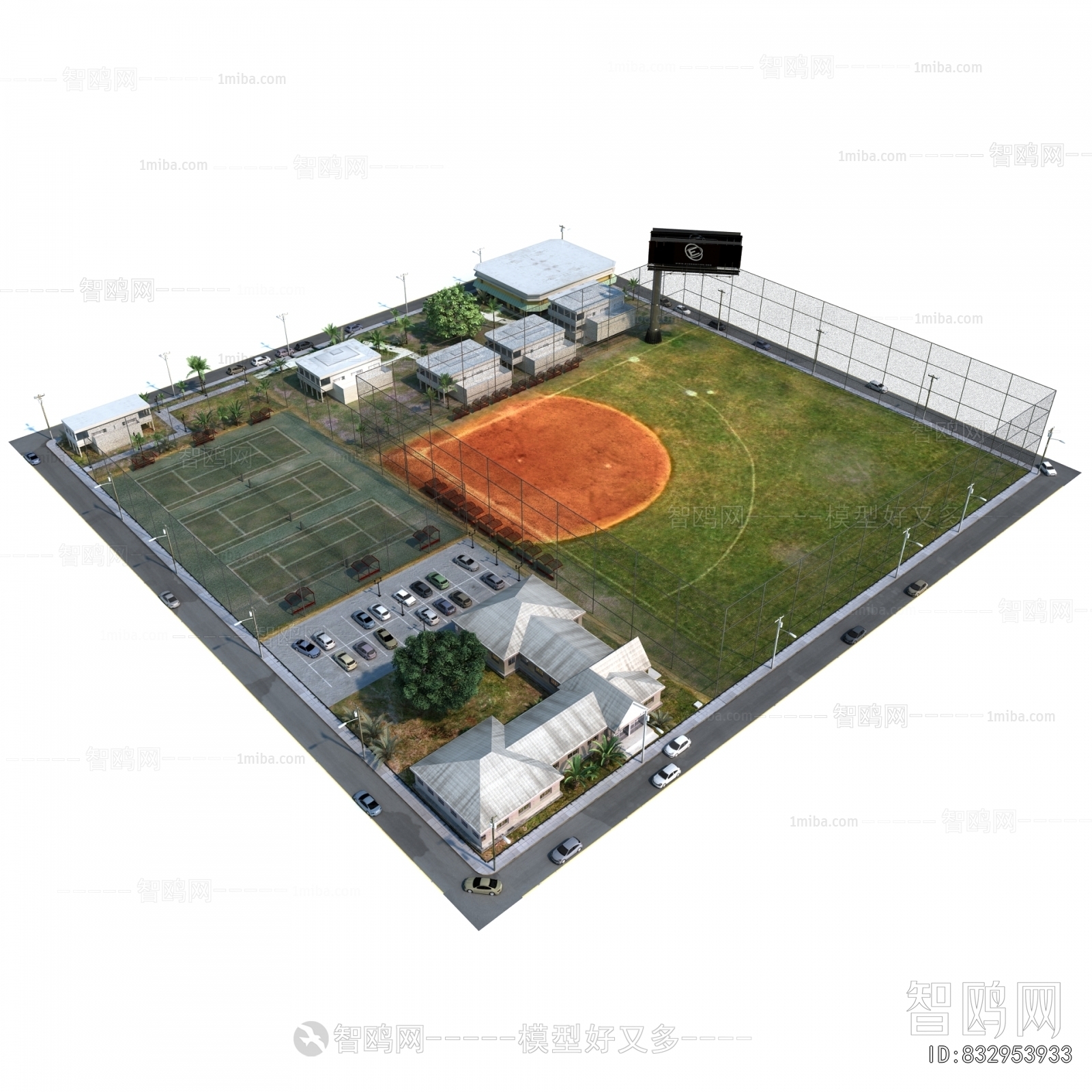 Modern Architectural Bird's-eye View Planning