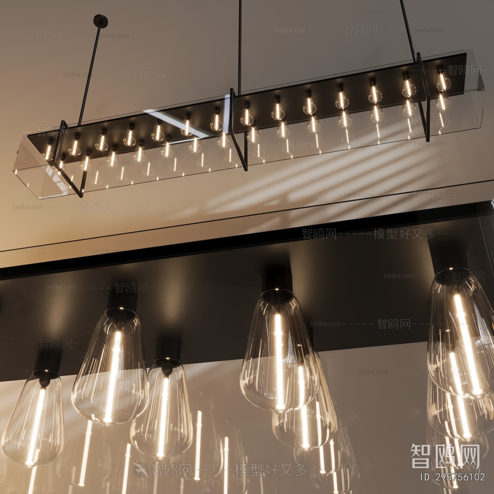 Modern Long Chandelier