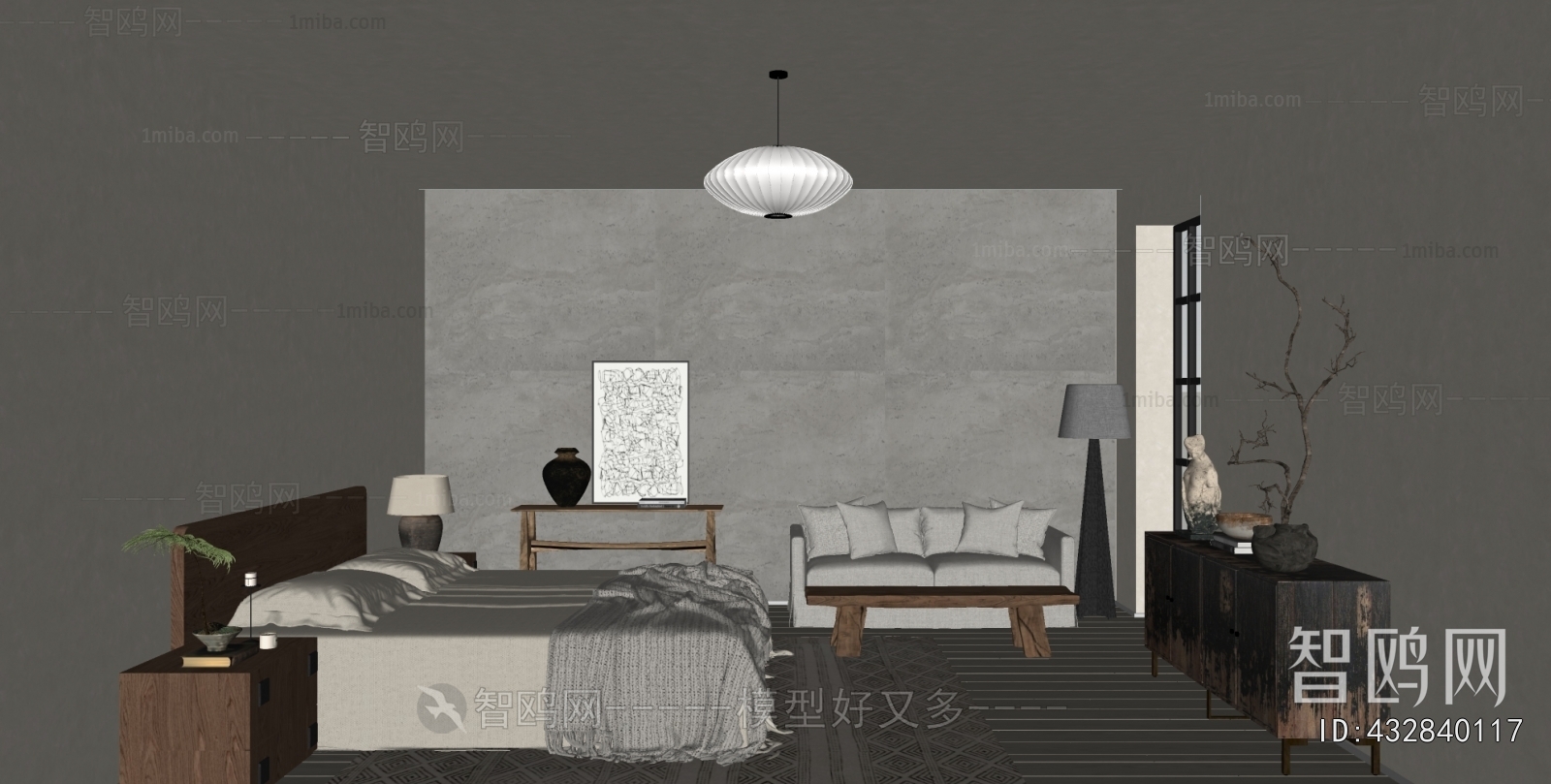 Wabi-sabi Style Bedroom