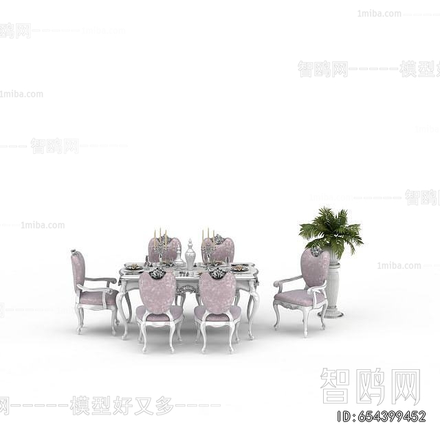 European Style Dining Table And Chairs