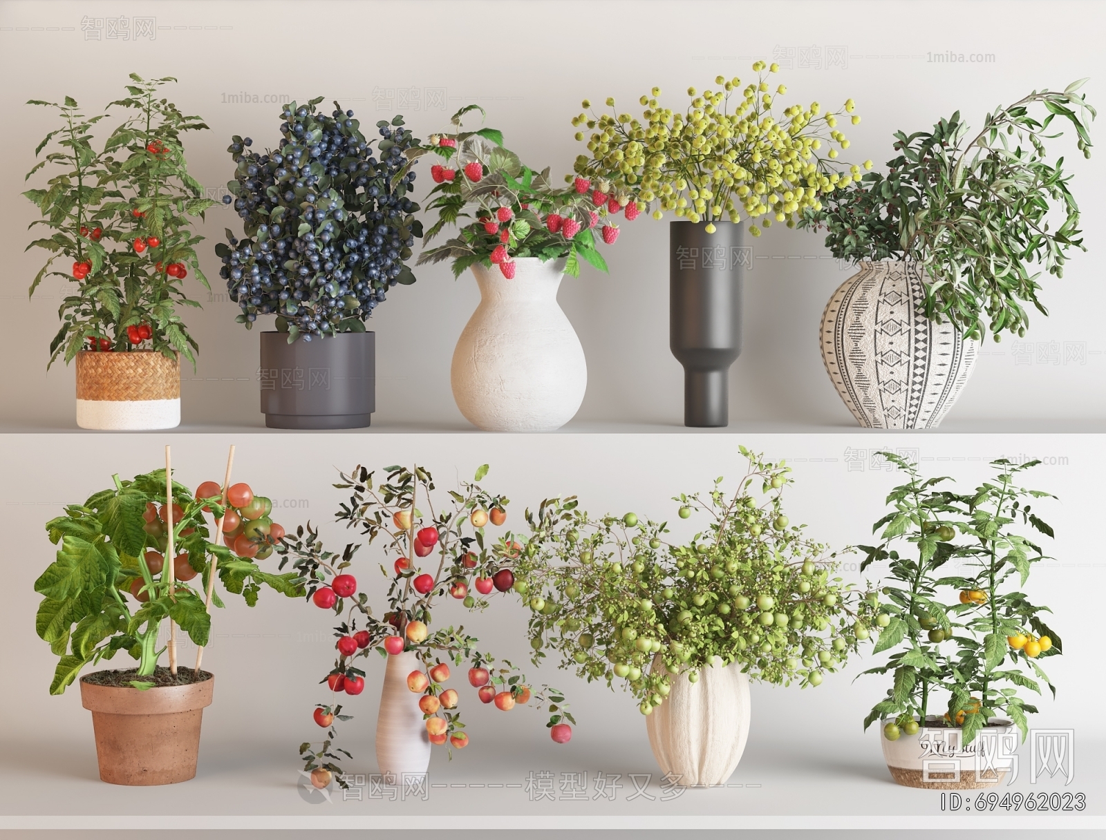 Modern Potted Green Plant