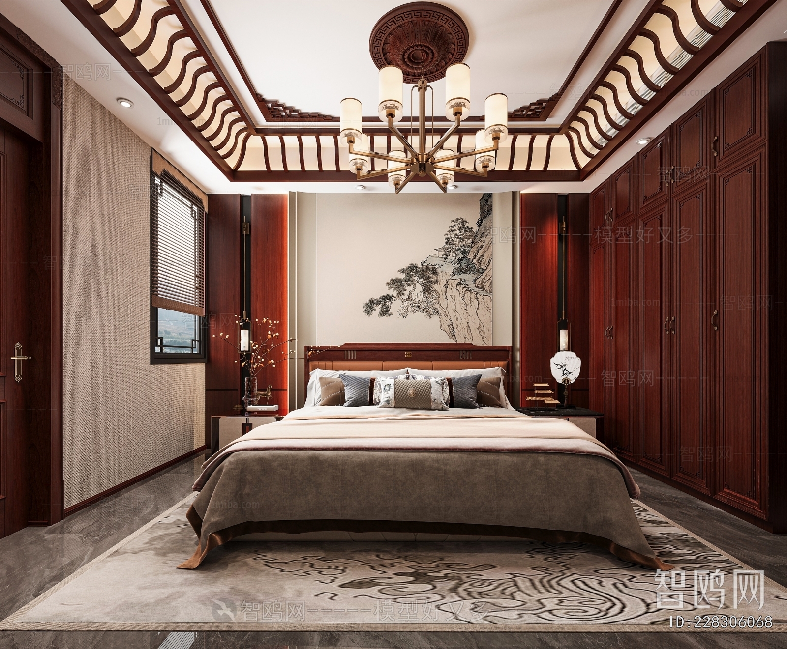 New Chinese Style Bedroom