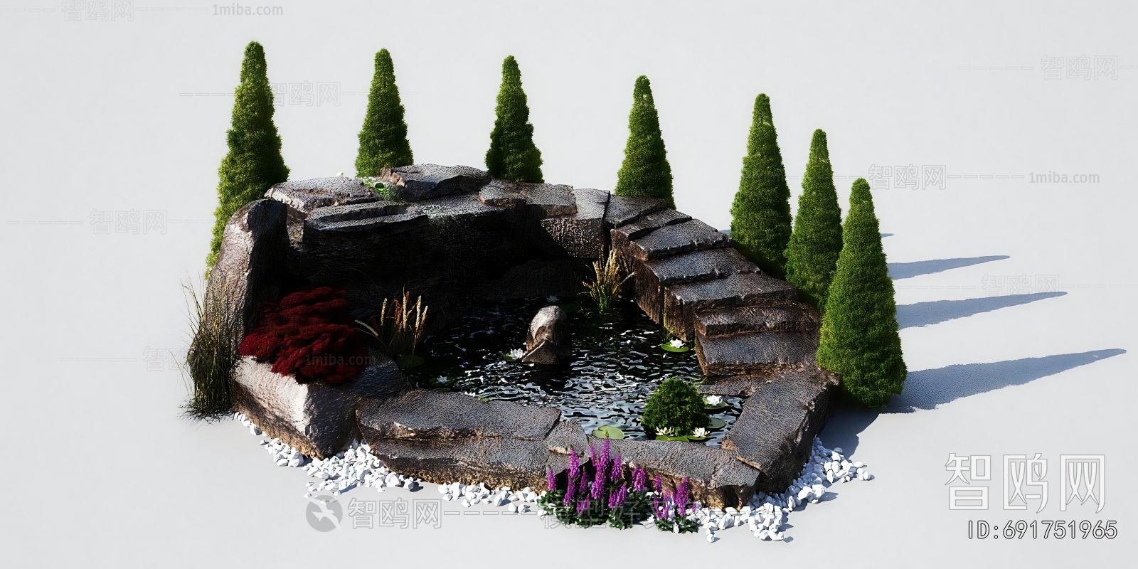Modern Rockery Waterscape