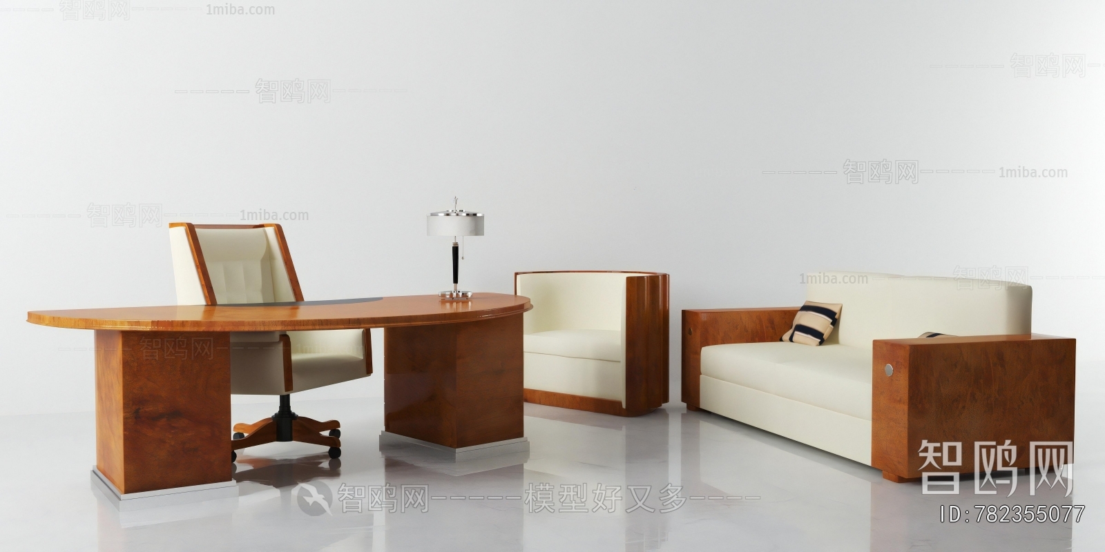 Simple European Style Computer Desk And Chair