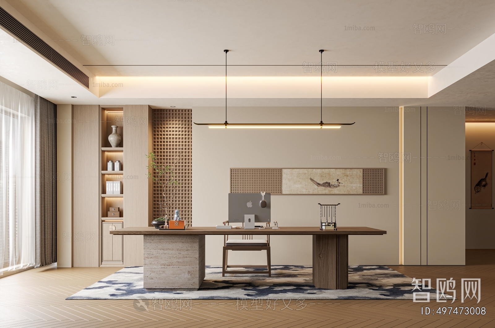 New Chinese Style Study Space