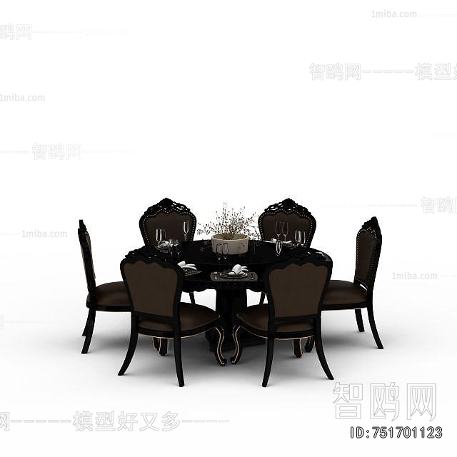 European Style Dining Table And Chairs
