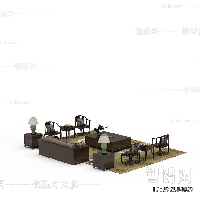 New Chinese Style Sofa Combination