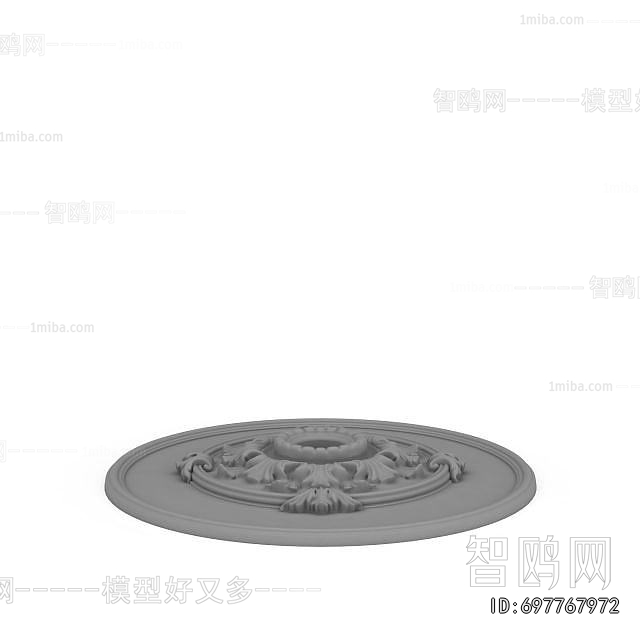 European Style Plaster Carved Top Plate