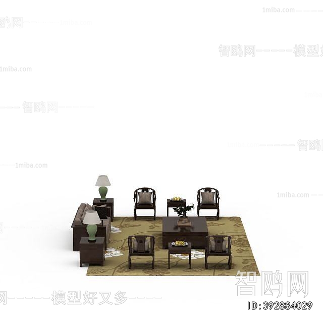 New Chinese Style Sofa Combination