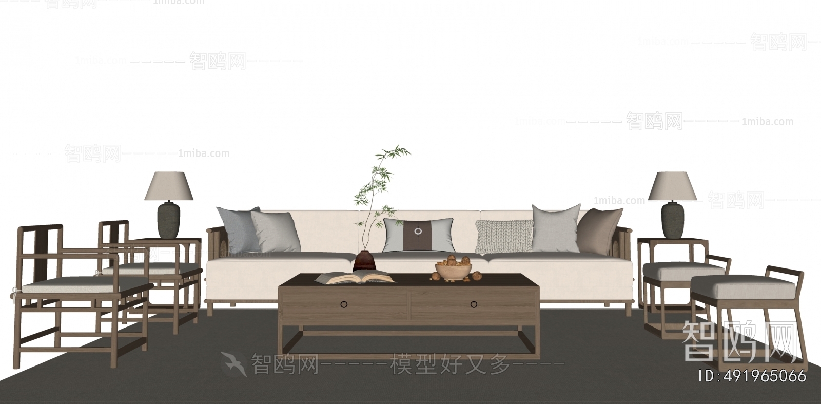New Chinese Style Sofa Combination