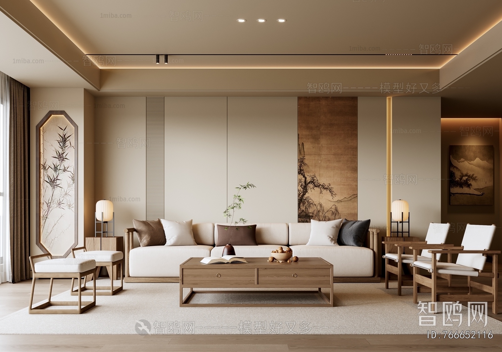 New Chinese Style A Living Room